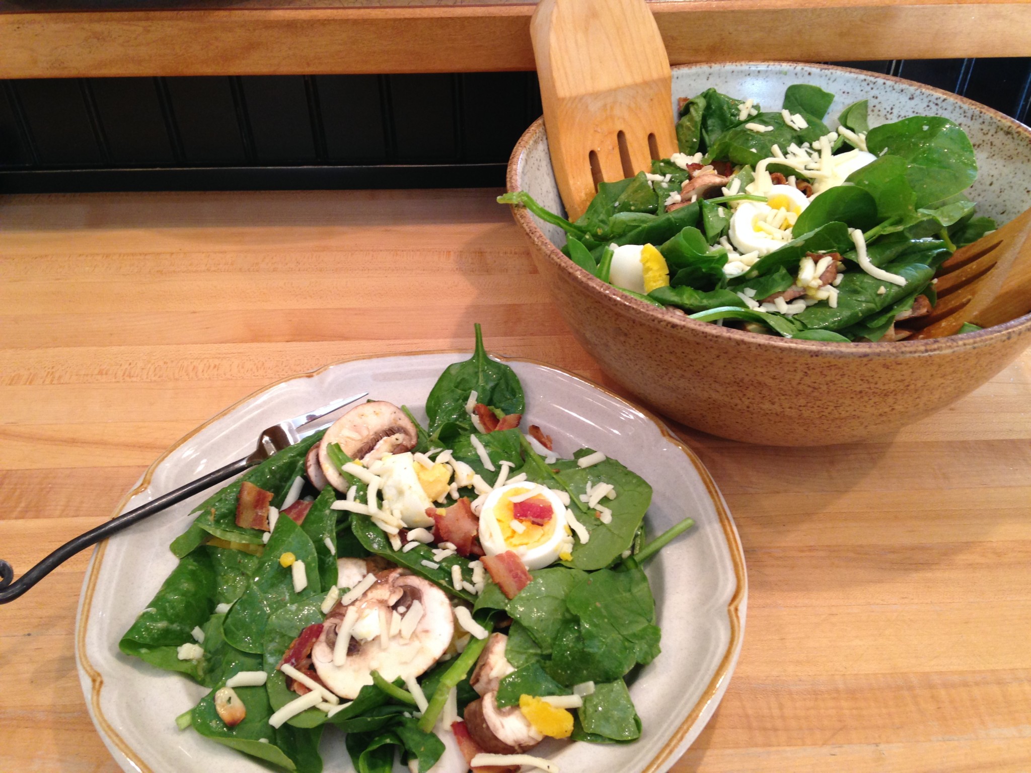 Simply Made Spinach Salad With Bacon & Egg Simply Made